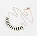 BUYINHOUSE Golden Gothic Punk Rock DJ Bar Vertical Stripes Necklace Pendant - Black&White