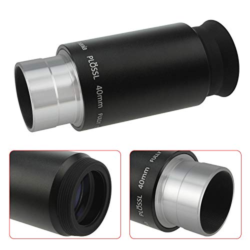 Astromania Eyepiece 40mm for Telescope - 1.25 Inch Plossl Telescope Eyepiece Fully Multi Coated 4-Element, Metal Telescope Accessory with Standard 1.25inch Filter Thread for Astronomic Telescopes