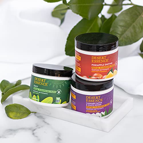 Desert Essence, Daily Facial Cleansing Pads with Tea Tree Oil, Removes