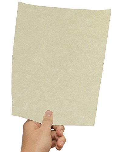 50 Natural Parchment 65lb Cover Paper Sheets 9" X 12" (9X12 Inches) Frame and Sketch Pad Size - Printable Old Parchment Semblance Through the Processing of the Pulp