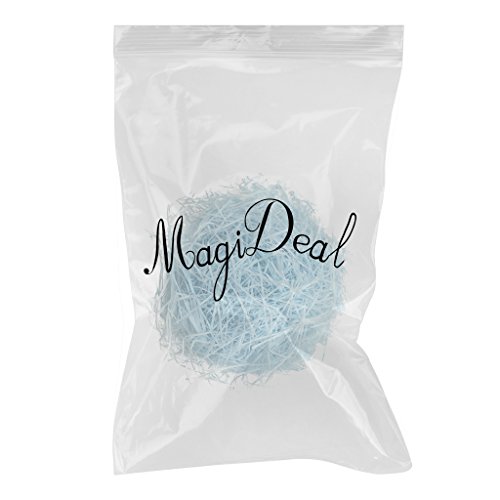 MagiDeal 20g Shredded Crinkle Paper Raffia Gift Box Filler Filling Materials for Wedding Party Decoration - Light blue