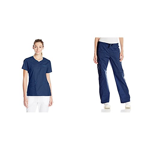 WonderWink WonderFLEX: Patience Curved Notch Neck Top & Faith Multi-Pocket Cargo Pant