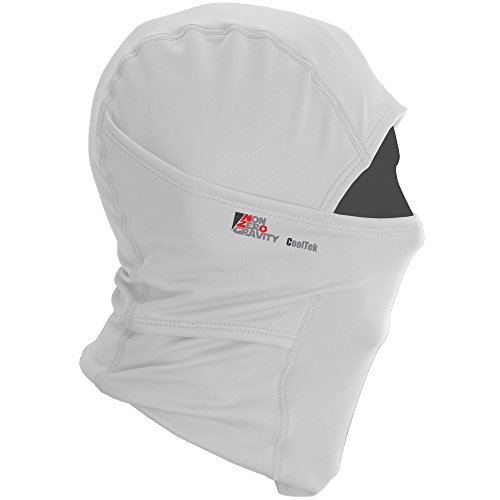 NZG Cooling Balaclava Tactical Hood, Sun Protection Face Mask for Cycling, Fishing, Running & All Active Sports (White)