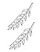 FUNRUN JEWELRY Stainless Steel Stud Earrings Women Ear Cuff Leaf Crawlers Clip On Earrings 2 Pairs White Color