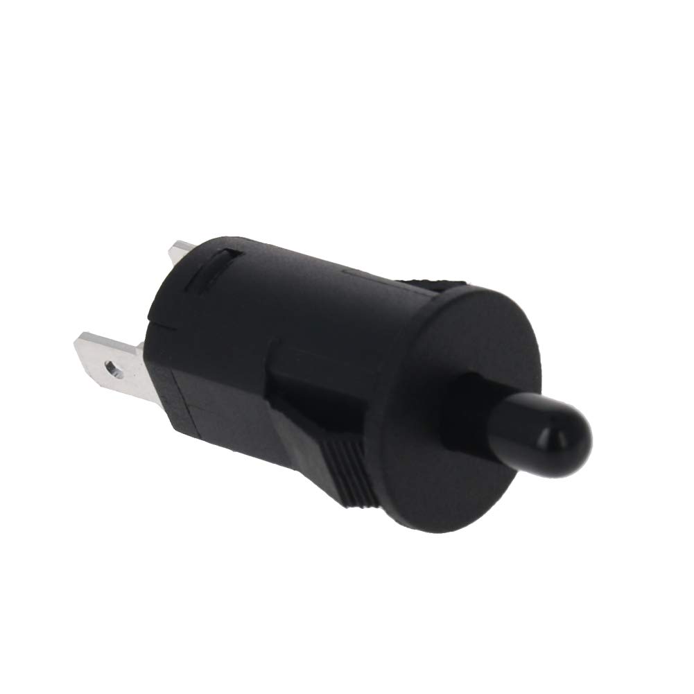 Fielect Refrigerator Door Light Switch Plunger Type Refrigerator Door Switch Momentary Fridge Switch 2 Pin Normally Closed AC 250V 3A Black 3Pcs