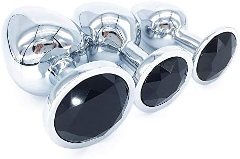 3-Packs/Set Jewelry Metal Stainless Steel B-útt P-lúg Beads Small Middle Large Sizes Metal Anál P-lúg