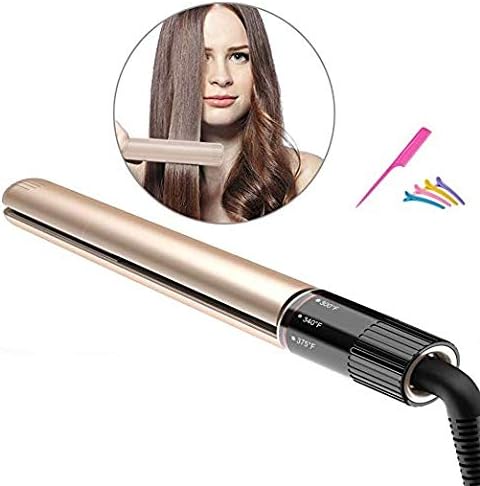 One Step Hair Dryer Volumizer Styler - Multifunctional Hot Comb High-Power - Salon Hot Air Paddle Styling Brush Negative Ion Generator Hair Straightener Curler Styler (Gold)