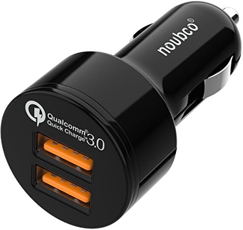 Quick Charge 3.0 Car Charger | Dual USB Charging Adapter for Samsung Galaxy S9 / Note8, Nokia 8, LG G7 ThinQ, HTC 10, Xperia XZ2 and More | Qualcomm Certified - Black