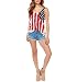 Meilaier Womens Casual Stars and Stripes Shirts Tank Tops Sleeveless T Shirts