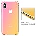 SALAWAT for iPhone Xs Case, Clear iPhone X Case Cute Gradient Slim Anti Scratch TPU Phone Case Cover Reinforced Corners Shockproof Protective Case for iPhone X/Xs (Pink Gold)