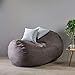 Great Deal Furniture 295758_New Haley 6 Ft Faux Suede Microfiber Bean Bag (Charcoal)