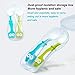 Baby Utensils Spoon Fork Set with Travel Safe Case for 4+ Month Toddler Babies Children Feeding Training Spoon Easy Grip Heat-Resistant Bendable Soft Perfect Self Feeding Learning Spoons (Blue/Green)