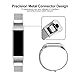 For Fitbit Alta Bands and Fitbit Alta HR Bands Milanese Loop Stainless Steel Metal Bracelet with Unique Magnet Clasp Replacement Bands for Fitbit Alta and Fitbit Alta HR Silver
