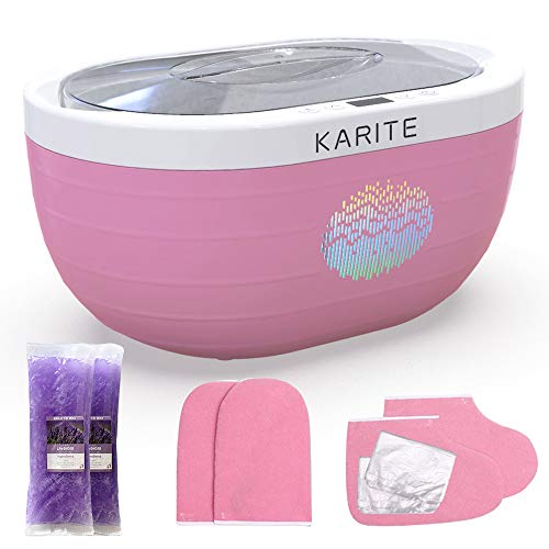 KARITE Paraffin Wax Machine for Hand and Feet, Fast Wax Meltdown Paraffin Bath,3000ml Large Capacity With 2lbs Paraffin Wax,Paraffin Wax Warmer with Paraffin Wax Refill Thermal Mitts Gloves