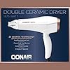 Conair 1875W Double Ceramic Hair Dryer, White/ Rose Gold, Pack of 1