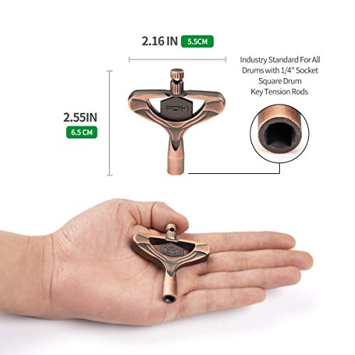 PDH PDH Drum Key, Square Socket Drum Tuning Key with Keychain Musical Instrument Accessory