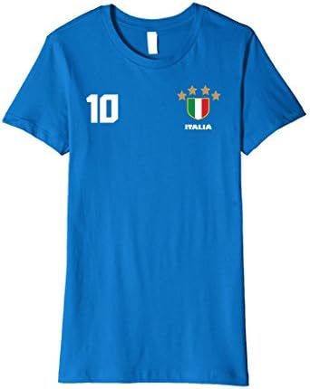 Womens Italia Italian Italiano Italy Calcio Soccer Jersey T-Shirt Medium Royal Blue