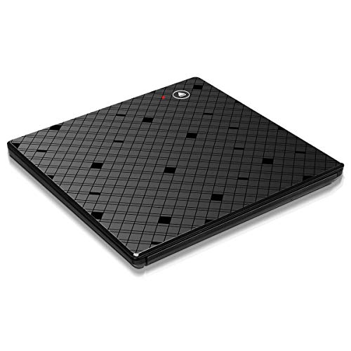 YAHEY External CD Drive USB 3.0 DVD Drive for mac External Disk Drive Player with Touch Control Eject Button Compatible with All Desktop Computers and laptops