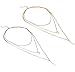 Thunaraz 2Pcs Layered Choker Necklace for Girls Womens Choker Necklace Set Multilayer Chain Stick Pendant Necklece 15''