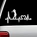 Bluegrass Decals K1080 Lady Golfer Ladies Golf Heartbeat Lifeline Decal Sticker