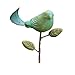 Ancient Graffiti Ceramic Teal Bird Plant Pick, 14