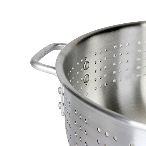 Excellante Aluminum Colander with Handle, Heavy Duty,12 Quart, 1.8 mm - Thumbnail 2