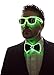 NEON NIGHTLIFE Light Up St Patricks Day Bow Tie, Irish Green Men's Glow in the Dark LED Tie