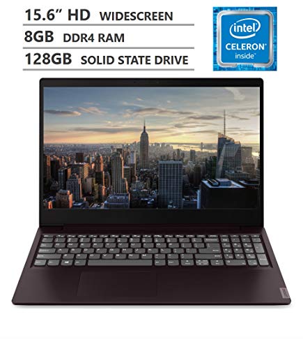 2020 Newest Lenovo Ideapad S145 15.6″ HD Narrow-Bezel Laptop, Intel Celeron 4205U 1.8GHz Dual-Core Processor, 8GB RAM, 128GB Solid State Drive, HDMI, Wireless-AC, Bluetooth, Windows 10, Dark Orchid