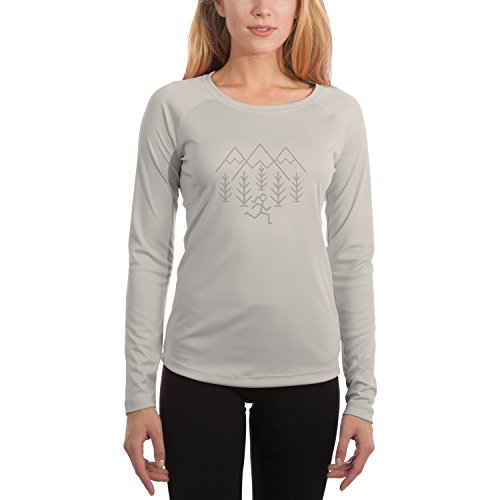 Vapor Apparel Run Stick Run Women's UPF 50+ Long Sleeve T-Shirt Medium Pearl Grey