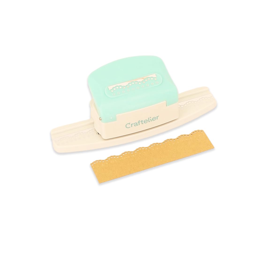 Craftelier Pressure Lever Punch for Making Decorative Doily-Shaped Edges on Paper and Card, Die-Cut, Perfect for Scrapbooking and Crafts