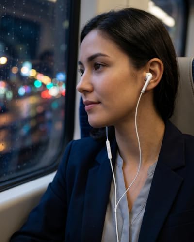 T Tersely USB C Wired Earbuds with Mic&Controls-Noise Isolating, Type C Headphones Compatible with iPhone 17/16/15 Pro Max, Samsung Galaxy S26/S25/S24/S23/Ultra, Pixel​ 10/9/8 (White)