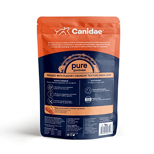 CANIDAE PURE DOG TREAT BISCUITS WITH SALMON & SWEET POTATO, 11 OZ, GRAIN FREE