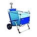 Mac Sports 2-in-1 Outdoor Beach Cart + Folding Lounge Chair w/Lock | Tanning, Sunbathing, Lounging, Pool, Backyard, Porch | Portable, Collapsible with All-Terrain Wheels | Blue w/Lockthumb 3