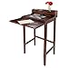 Winsome 94628 High Desk with Flip-Out Writing Area and Hutch, Walnut