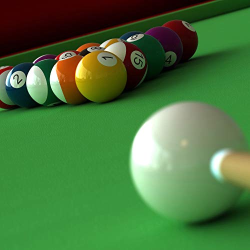 Mini Tabletop Pool Set- Billiards Game Includes Game Balls, Sticks, Chalk, Brush and Triangle-Portable and Fun for the Whole Family by Hey! Play! (Renewed)