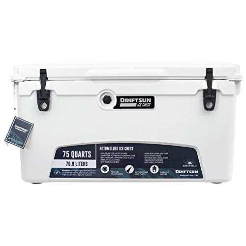 Driftsun 75 Quart Ice Chest, Heavy Duty, High Performance RotoMolded