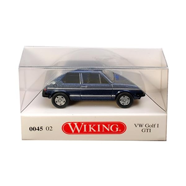 Wiking Volkwagen Golf I GTI Helios Blau Schwarz 1974-1983 H0 1/87 Modell Auto mit individiuellem Wunschkennzeichen – Bild 4