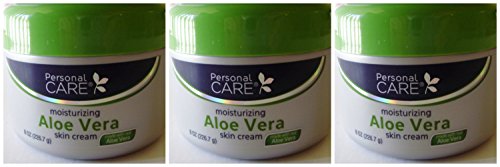 Lot of 3 Jars Personal Care Moisturizing Aloe Vera Skin Cream 8 oz/each jar