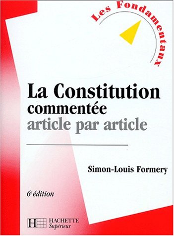 La  Constitution commentée article par article