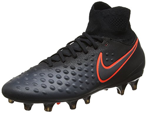 Nike kids magista obra ii fg black/total crimson shoes - 5.5y