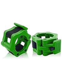 WODSKAI - Par de abrazaderas de bloqueo de nailon macizo de 2.0 in con cierre seguro de liberación rápida, ideal para levantamiento de pesas, gimnasio, abrazaderas