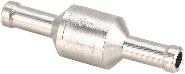 Windwinevine 1Pc Aluminium Check Valve 6mm Fuel Non- Return Inline Check Valve Vacuum Hose One Way for Automobile Vehicle Carburettor