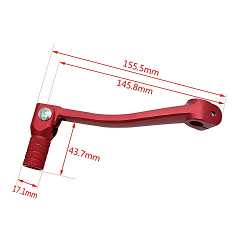 Ocamo Motorcycle CNC Folding Aluminum Gear Shift Lever for Motorcycle ATV Dirt Bike Pit Bikes Gear Lever red