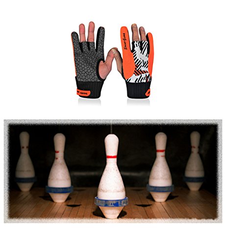 Jelinda Bowling Gloves Breathable Silicone Anti -skid Semi-finger Wrist Support Thumb Protector Gloves Mittens for Women Men