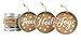 AuldHome Mason Jar Lid Christmas Ornaments, Farmhouse Decor (Set of 6), Rustic Galvanized Hanging Decorations with Peace, Joy, and Noel
