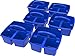 Storex 3-Compartment Small Caddy – Multipurpose Classroom Organizer with Handle, Blue, 5-Pack (00947E06C)