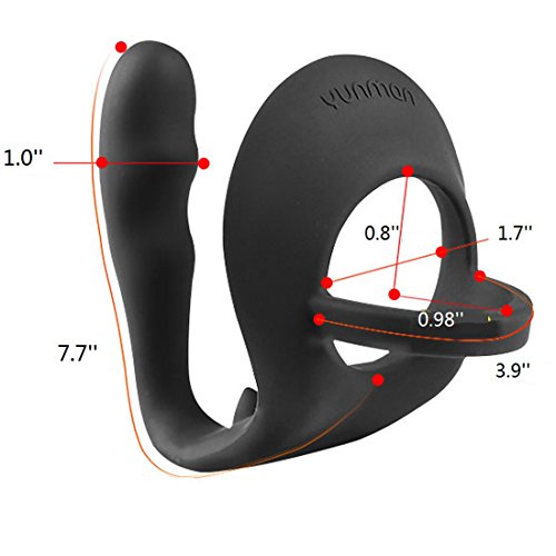 FST Erection Enhancing Cock Ring and Anal Plug Combo, Male Anal Silicone Sex Toy, Stimulate Prostate Achieve Incredible Orgasms, Black