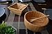 Wooden Bowl Set 2 Piece Bamboo Bowls Versatile Usage Great For Salad Soup Cereal Fruits Nuts Food Side Dishes - Decorative Modern Serving Bowls For Home & Kitchen Eco Friendly & Biodegradable (Round)