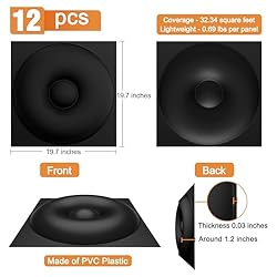 TroyStudio Acoustic Sound Diffuser Panels, 19.7 X