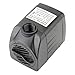 400 GPH Submersible Water Pumps for Aquarium, Tabletop Fountains, Pond, Water Gardens and Hydroponic Systems with Two Nozzles, CE-ROHS Approved, 5.9 ft Power Cord